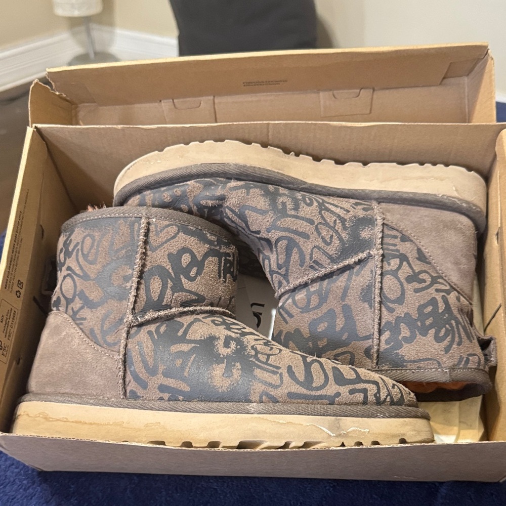UGG Brown Graffiti Boots